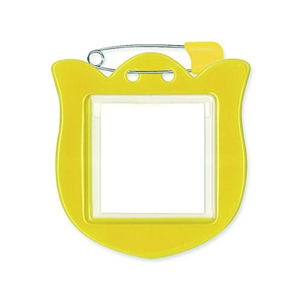名札 チューリップ型 共栄プラスチック C-71-1-Y イエロー 1枚 学童用 幼稚園・保育園のクラス分けに 外径縦65×横62mm クリップ付き