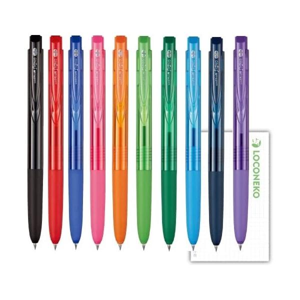 三菱鉛筆 ゲルインクボールペン ユニボールシグノ RT1 0.38mm UMN-155N-38 全10色+ロコネコ試筆用紙