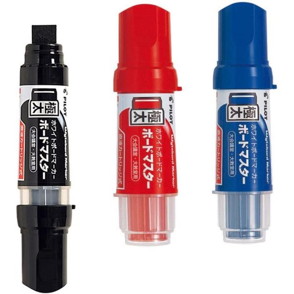 パイロット ボードマスター 極太 ホワイトボードマーカー 3本セット WMBM25JB・WMBM25JL・WMBM25JR ブラック・ブルー・レッド