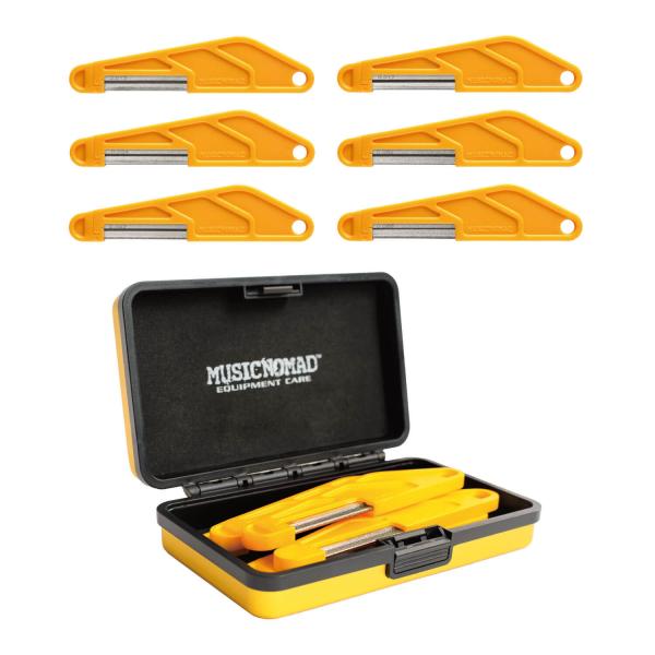 MUSICNOMAD MN670 -Diamond Coated Nut File 6 pc. set Acoustic- (Light/Med. Strings)