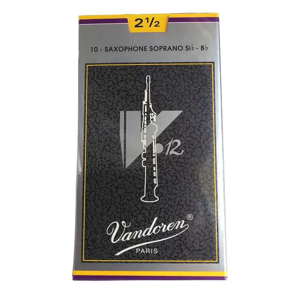 Vandoren V.12 / ソプラノサックス用リード 2 1/2 -銀箱- 10枚入り