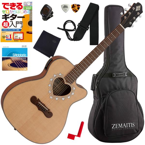 ぴ*様 ZEMATIS CAF-80HCW-FGR アコースティックギター(エレ Zemaitis CAF-80HCW-FGR (Forest Green) 【エレアコ】（新品