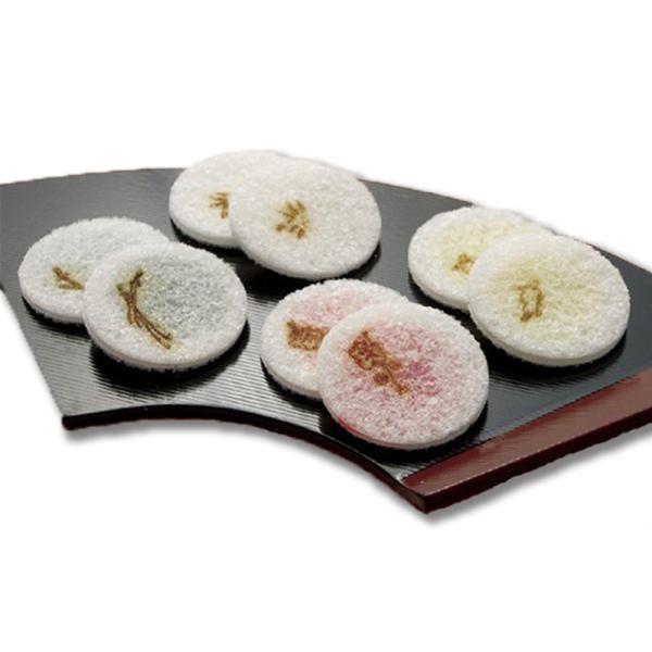 職人が手作りで一つ一つ丁寧にお作りいたしております。口当たりが爽やかで、気軽においしくお召し上がりになれる御千菓子です・生姜味・梅味・柚子味・抹茶味8組16枚入それぞれの風味をお楽しみ下さい【御正味期間１ヶ月】※ご注意下さい。　その他の商品...