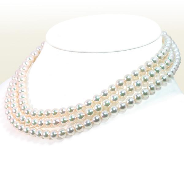 ロングネックレス(123cm)あこや真珠ネックレス＜6.5〜7mm＞N-12285 