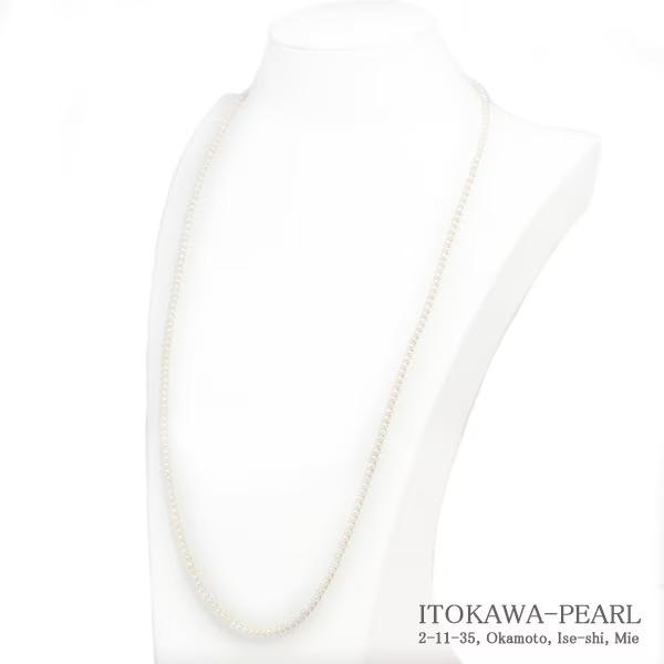 ベビーパールロングネックレス(72.5cm)あこや真珠ネックレス＜3〜3.5mm