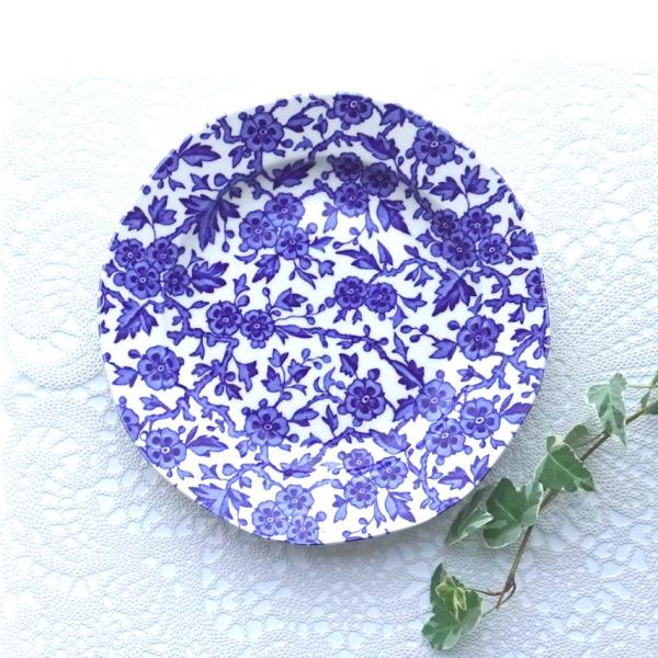 BURLEIGH バーレイ ブルー アーデン プレート 19cm 皿 花柄 BURLEIGH バーレイ ブルー アーデン プレート 19cm 皿 花柄