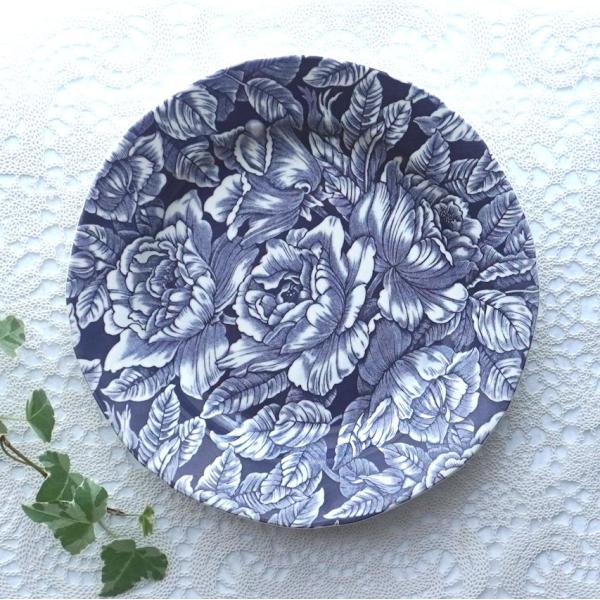 BURLEIGH（バーレイ） インクブルーハイビスカス 21.5cm プレート
