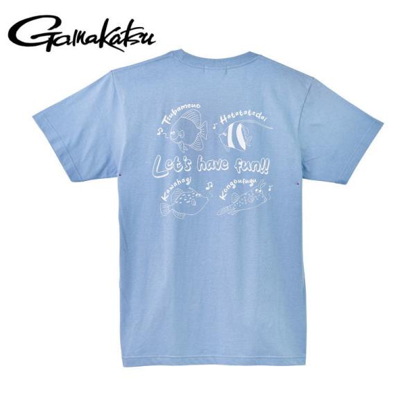 Gamakatsu（がまかつ） GM3808 Tシャツ(Have fun) 、アシッドブルー