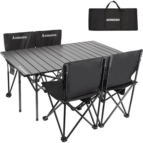 【送料込】テーブルチェア　折り畳み　ピクニック　ベンチ 2個セット Amazon.co.jp: LSPYYDS ガーデンベンチ テーブルセット 木製