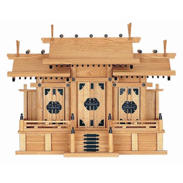 屋根違い三社 大 方角 お札 29 神祀り本舗 設置 お供え 設置 お供え 購入 神棚 けやき 神棚