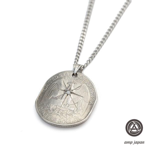 アンプ ジャパンamp japan Quarter Dollar Necklace -diamond- 13AA-103 クォーターダラーネックレス ダイヤモンド