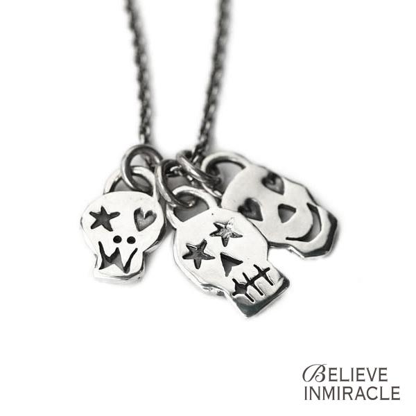 ビリーブインミラクル BELIEVEINMIRACLE SKULL FAMILY NC / スカルファミリーネックレス 正規品 ペンダント シルバー925 髑髏 ドクロ 銀 メンズ レディース