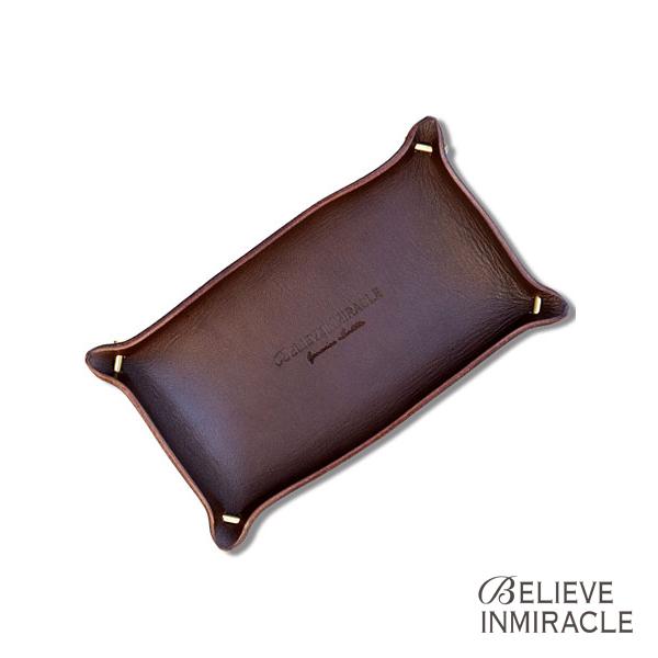 ビリーブインミラクル BELIEVEINMIRACLE LEATHER TRAY ( DARK BROWN ) レザートレイ ダークブラウン 正規品 牛革 キャッシュトレイ アクセサリー小物置き