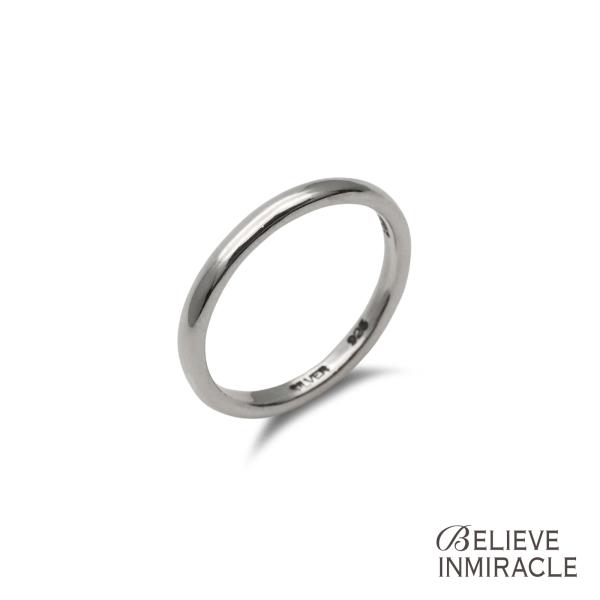 BELIEVEINMIRACLE ビリーブインミラクル MARU RING 2 リング 正規品 指輪 シルバー 丸 銀 925 細身 シンプル ピンキー ペア ユニセックス メンズ レディース