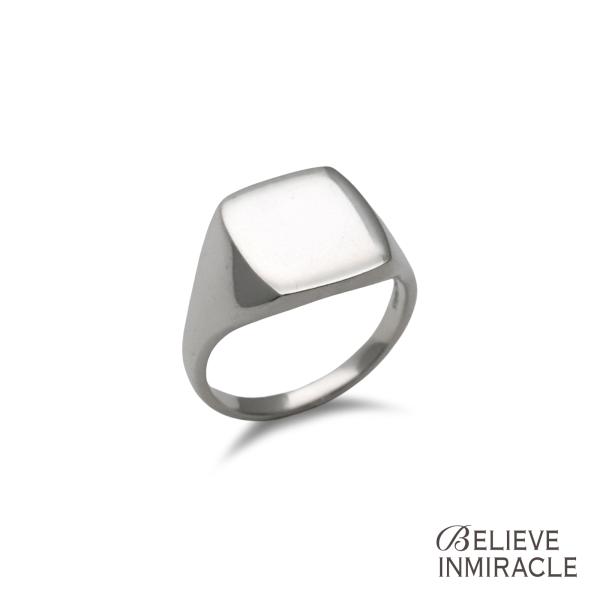 BELIEVEINMIRACLE ビリーブインミラクル SIGNET RING シグネット リング 正規品 指輪 シンプル ピンキー シルバー 銀 925 ユニセックス 人気 ブランド おしゃれ