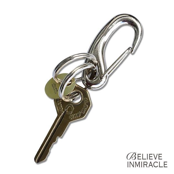 BELIEVEINMIRACLE ビリーブインミラクル CARABINER KEYHOLDER カラビナキーホルダー 正規品 キーリング 鍵 おしゃれ シルバーカラー