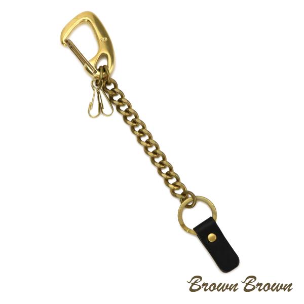 BrownBrown（ブラウンブラウン） カラビナ キーチェーン ( BLACK