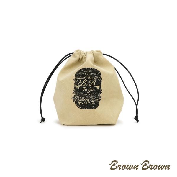 BrownBrown ブラウンブラウン バーガーボックス巾着バック ( BLACK ) [ BBL-1337 ] 正規品 レザーバッグ 革 カバン ブラック 黒 メンズ レディース