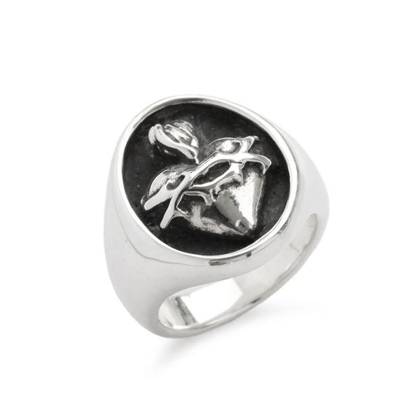 Flash Point フラッシュポイント TINY SACRED HEART RING タイニーセイクリッドハートリング 正規品 指輪 イバラ 荊棘 キリスト シルバー 銀 925 印台 カレ…