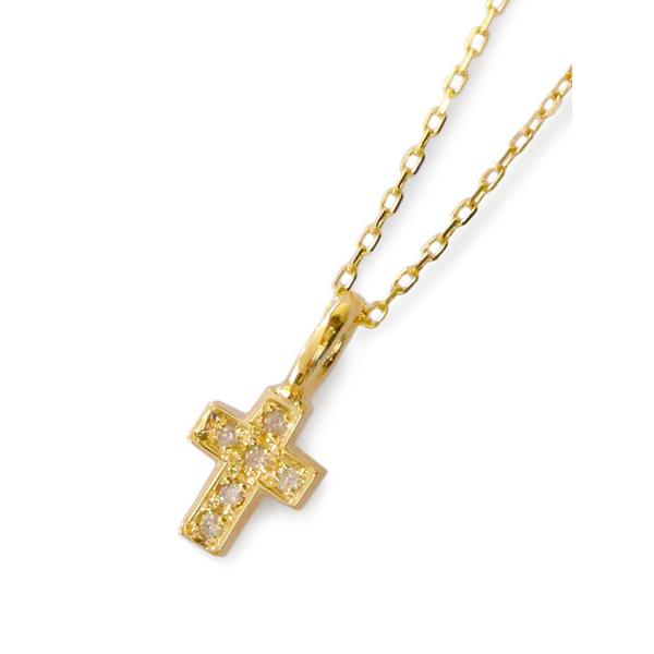 GARDEL K18 ダイヤモンド ネックレスGDP-047 GARDEL（ガーデル） FAIRY CROSS (DIAMOND) GDP-047/DIA フェアリー