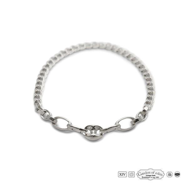 ガーデン オブ エデン Garden of Eden Double curb chain bracelet [ 25SS028 ] ダブル カーブ チェーン ブレスレット 正規品 シルバー メンズ レディース
