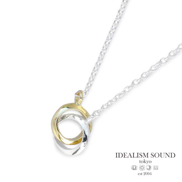 即発送IDEALISM SOUND ゴールド ネックレス idealism sound（イデアリズムサウンド） ダブルリング ネックレス
