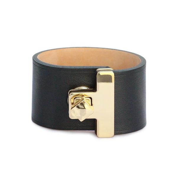 MAISON BOINET（メゾンボワネ） ゴールドバックル 幅広ブレスレット