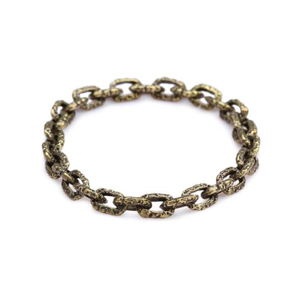 M.Cohen エムコーエン Brass Carved Link Bracelet B-101103-BRS 