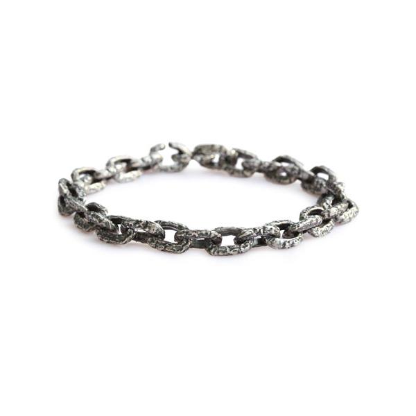 M.Cohen エムコーエン SILVER CARVED LINK BRACELET B-101103 