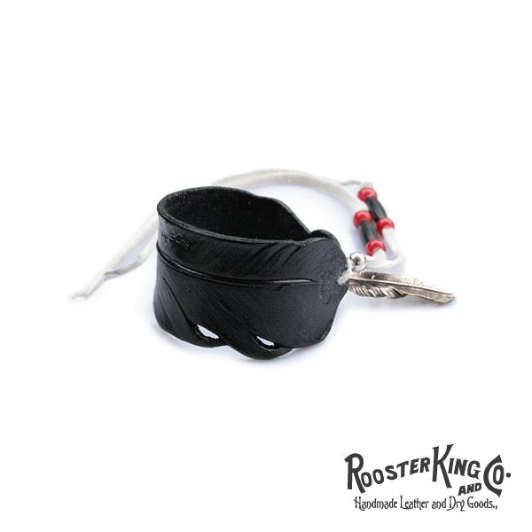 ROOSTERKING & CO. ルースターキング&カンパニー Carved Leather Feather Bangle 正規品 レザーフェザーバングル ブレスレット 羽根 革