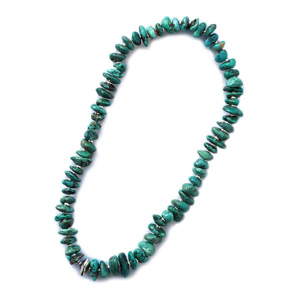 Sunku / 39 ターコイズネックレス SunKu（サンク） 39 ラージ ターコイズ×シルバー ネックレス / SK-021