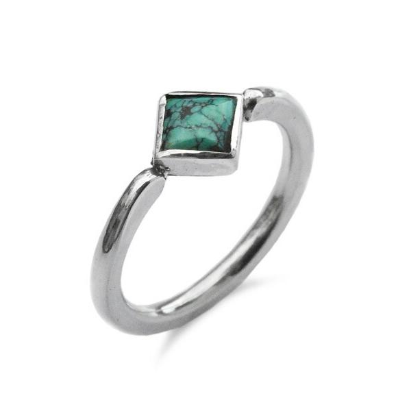 SunKu（サンク） 39 Roller Press Ring 02 W Turquoise / SK-192-02 