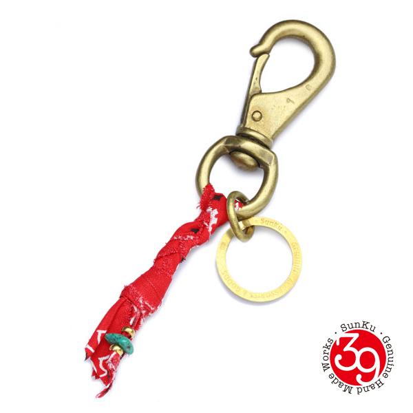 SunKu（サンク） 39 BANDANA KEYRING (RED) バンダナキーリング SK-252