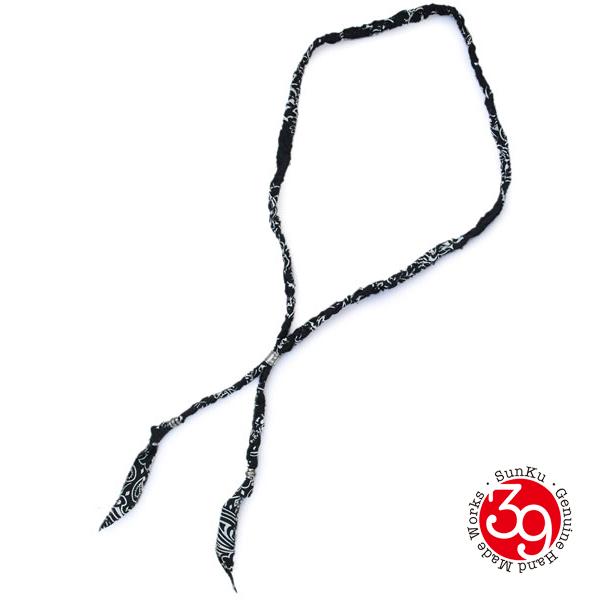 サンク SunKu 39 BANDANA NECKLACE / バンダナ ネックレス (BLACK) SK-290 正規品 ブラック コットン メンズ レディース ユニセックス 人気 ブランド おしゃれ