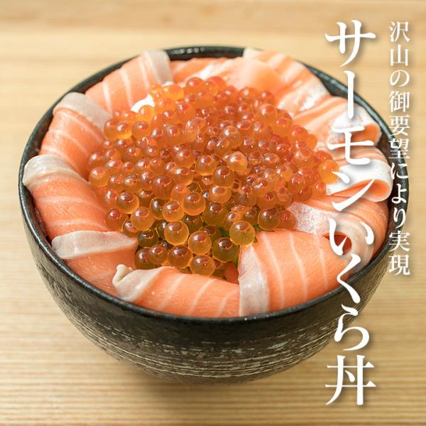 サーモンいくら丼 北海道産の大粒いくら(40g)とノルウェー産のサーモン