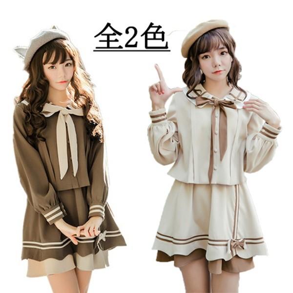 セーラー服 長袖 上下セット 制服 コスチューム Jk服 2color 女子高生 スカート スクールウェア 学園祭 文化祭 レディース 秋冬制服 学院風 ロリータ Da090c7 イツモストア 通販 Yahoo ショッピング