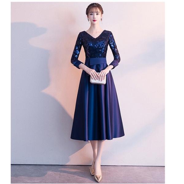 結婚式 ワンピース パーティードレス ミモレ丈 ピアノ 発表会 フォーマル ロングドレス 結婚式 母親 Aライン Vネック 大きいサイズ 袖あり ファスナータイプ Buyee Buyee Japanese Proxy Service Buy From Japan Bot Online