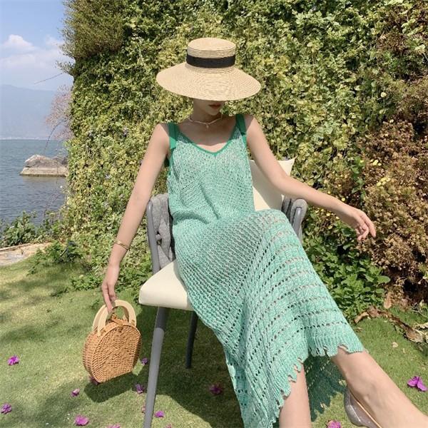 リゾートワンピース レディース サマードレス ワンピース 夏ワンピ ロング おしゃれ ファッション 春夏 カジュアル 大きいサイズ 体型カバー 旅行用 大人