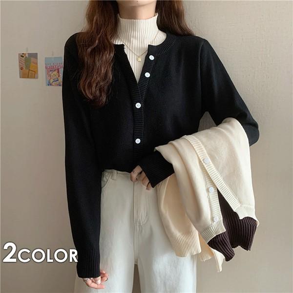 セーター ハイネック フェイクレイヤード 重ね着 レディース ニット トップス 春 秋 長袖  無地 ゆったり ベージュ ブラック