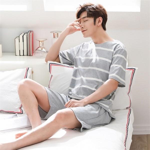 パジャマ 上下セット メンズ 半袖 グレー 部屋着 寝間着 ルームウェア 夏 着心地いい 涼しい Dd199n1 イツモストア 通販 Yahoo ショッピング