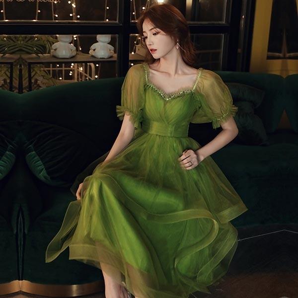 パーティードレス フィッシュテール ファスナータイプ アシンメトリー