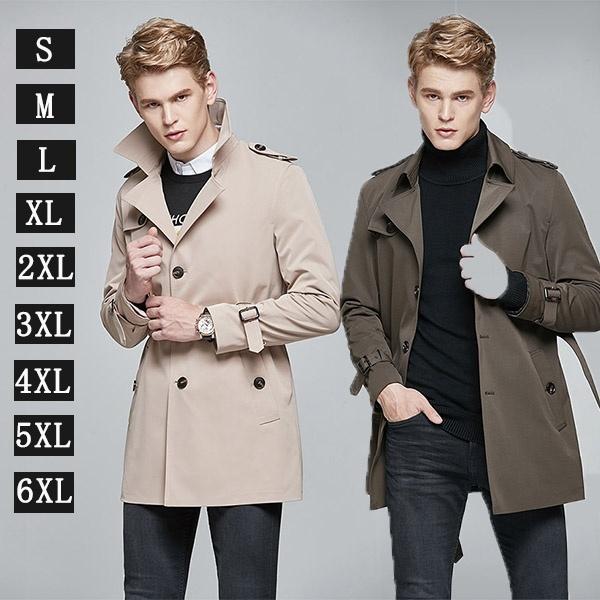 S~6XL トレンチコート メンズ 大きいサイズ ショート 男性用 S~6XL トレンチコート メンズ 大きいサイズ ショート 男性用