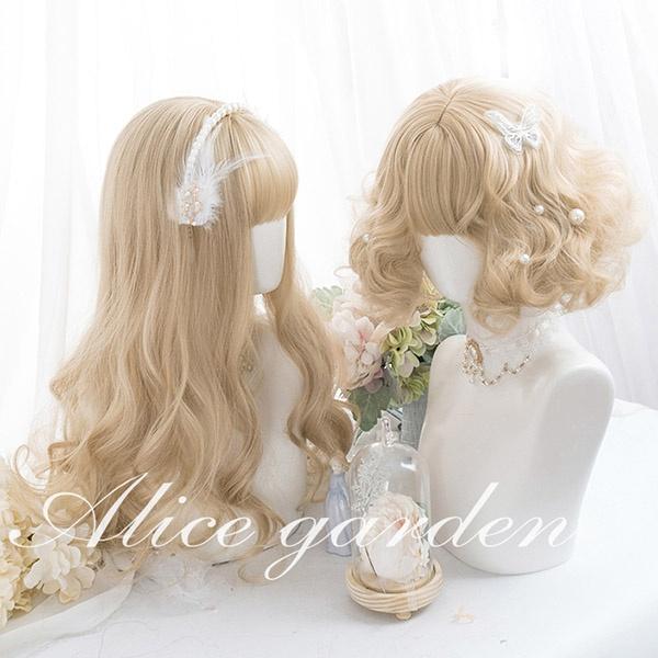 ウィッグ Lolita ロリータ風 原宿風 かつら 巻き毛 ぱっつん前髪 金髪 ゴールド レディース Dp019n1 イツモストア 通販 Yahoo ショッピング