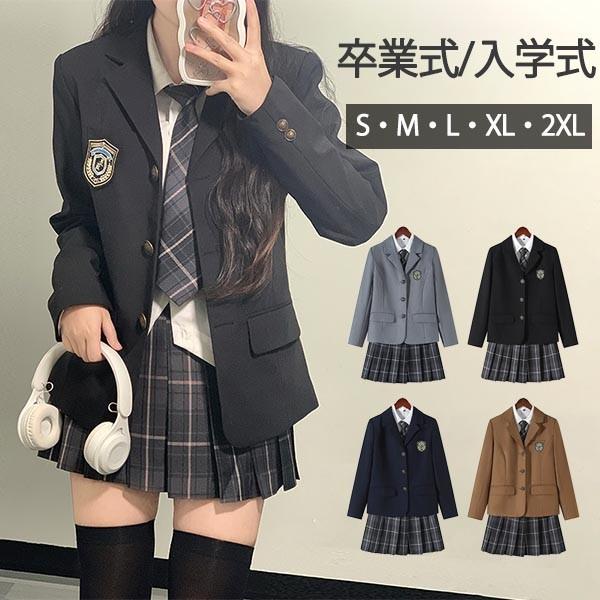 【送料無料】卒業式スーツ 女の子 入学式 子供服 5点セット ゆったりサイズ フォーマルスーツ 中学生 高校生 制服 学生服 チェック 通学 女児 卒業式スーツ 女の子 入学式 子供服 5点セット ゆったりサイズ