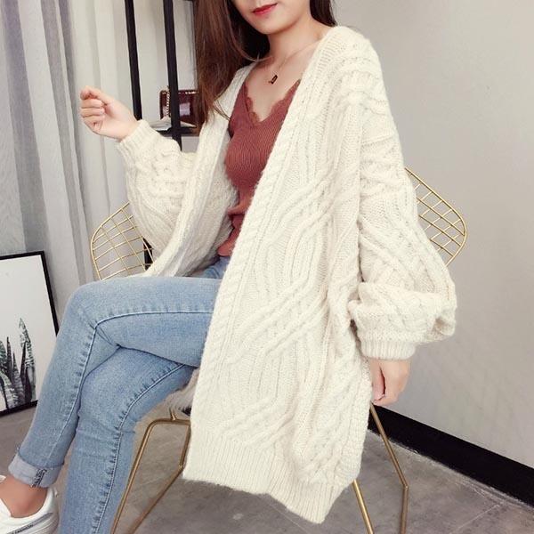 maiさま【美品】IENA ざっくり ケーブルニット ロングカーディガン Doula Doula（ドゥーラドゥーラ） カーディガン ケーブルニットロング