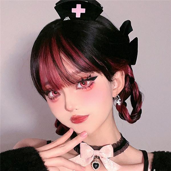 ウィッグ メッシュ レディース インナーカラー フルウィッグ