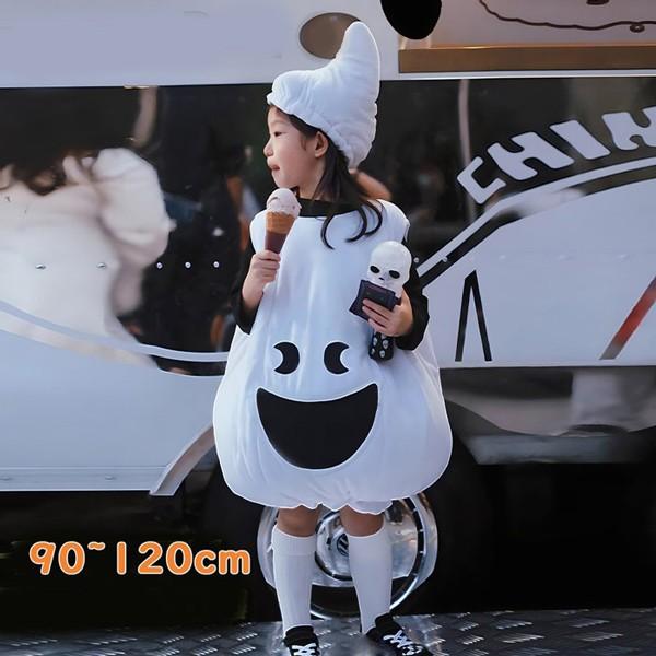 子供 ハロウィン 衣装 おばけ ゴースト コスプレ 仮装 90〜120cm キッズ 男の子 女の子 コスチューム パーティーグッズ 学園祭 イベント 余興 S M L