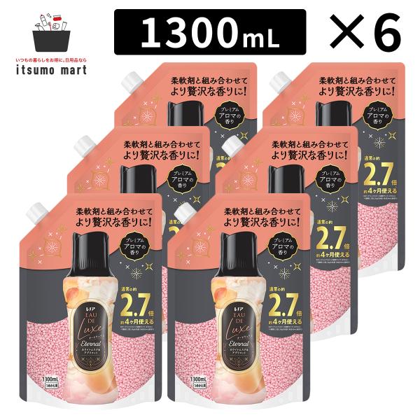 レノア オードリュクス アロマジュエル エターナルホワイトムスク&アプリコットの香り 詰め替え 7800ml (6袋)