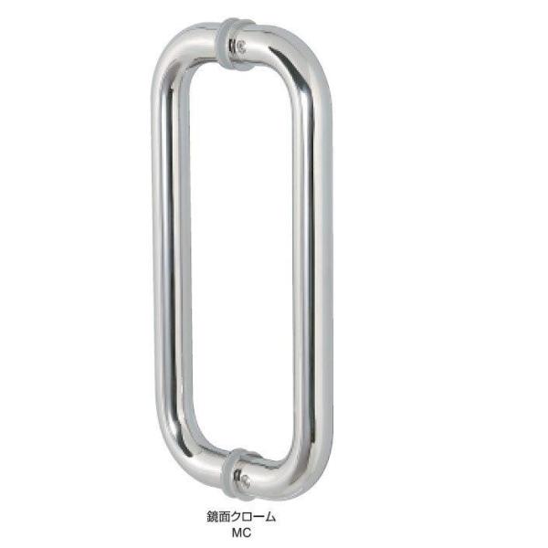 ステンレス両面ドアハンドル 座金付 鏡面クローム　25φ×300ｍｍ