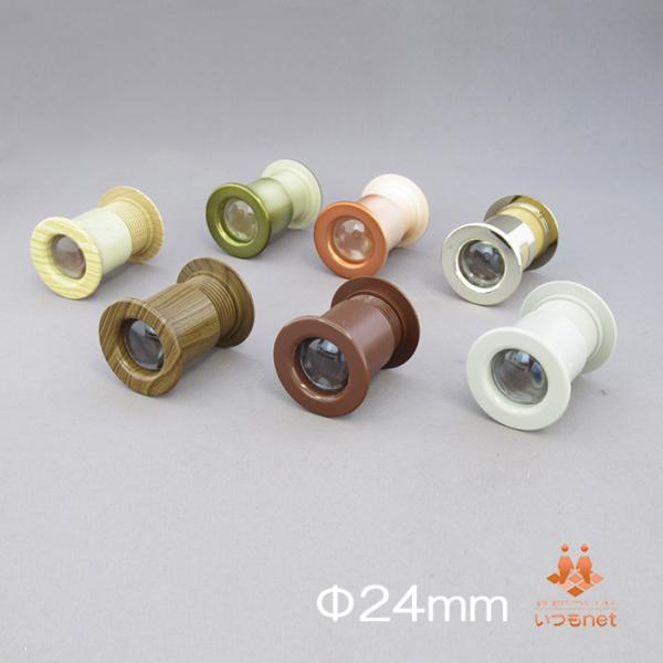 ■商品名■  丸型　明かり窓　24φ　寸法：直径×対応扉厚　　　　Ф32mm×26〜40mmmm取付穴加工寸法：Ф24mm仕上げ：ニューオーク、本金メッキ、仙徳（濃ゴールド）、GB（赤銅）、グレー材質：本体：ABSレンズ：PSこちらの商品は...